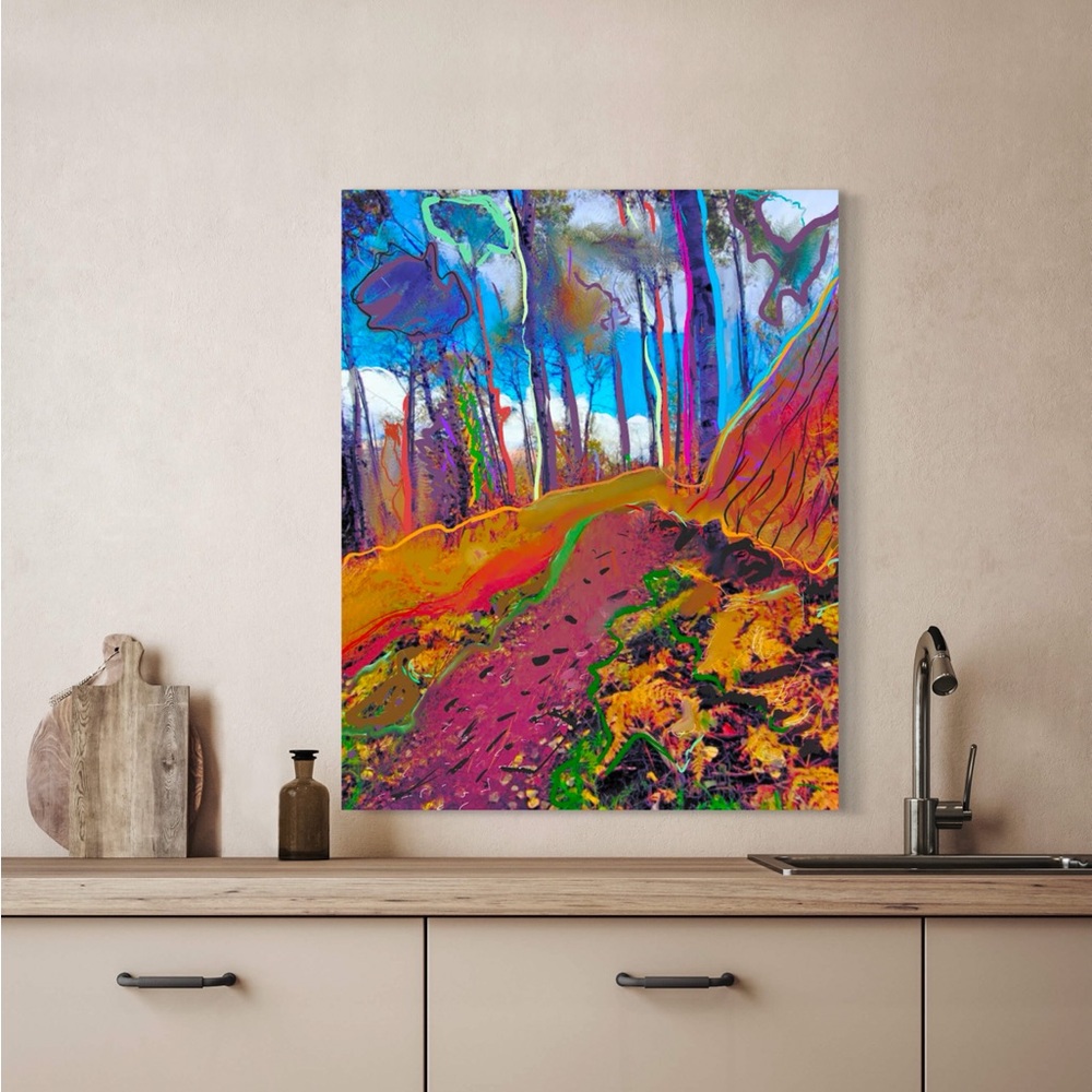 Original Watercolor Print: Through the Forest”